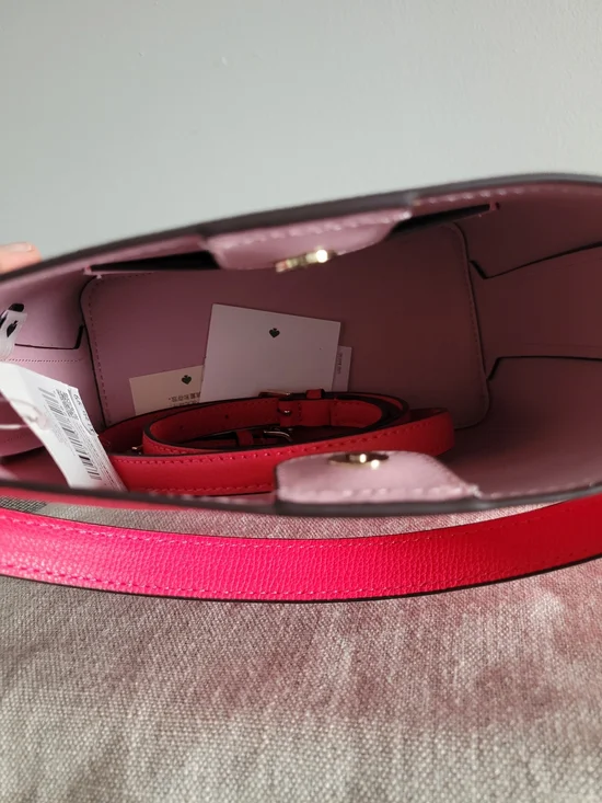 kate spade Bright Pink Leather Shoulder Bag with Gold Hardware - Picture 3 of 5